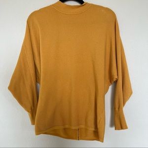 Primark batwing sweater zip up in mustard